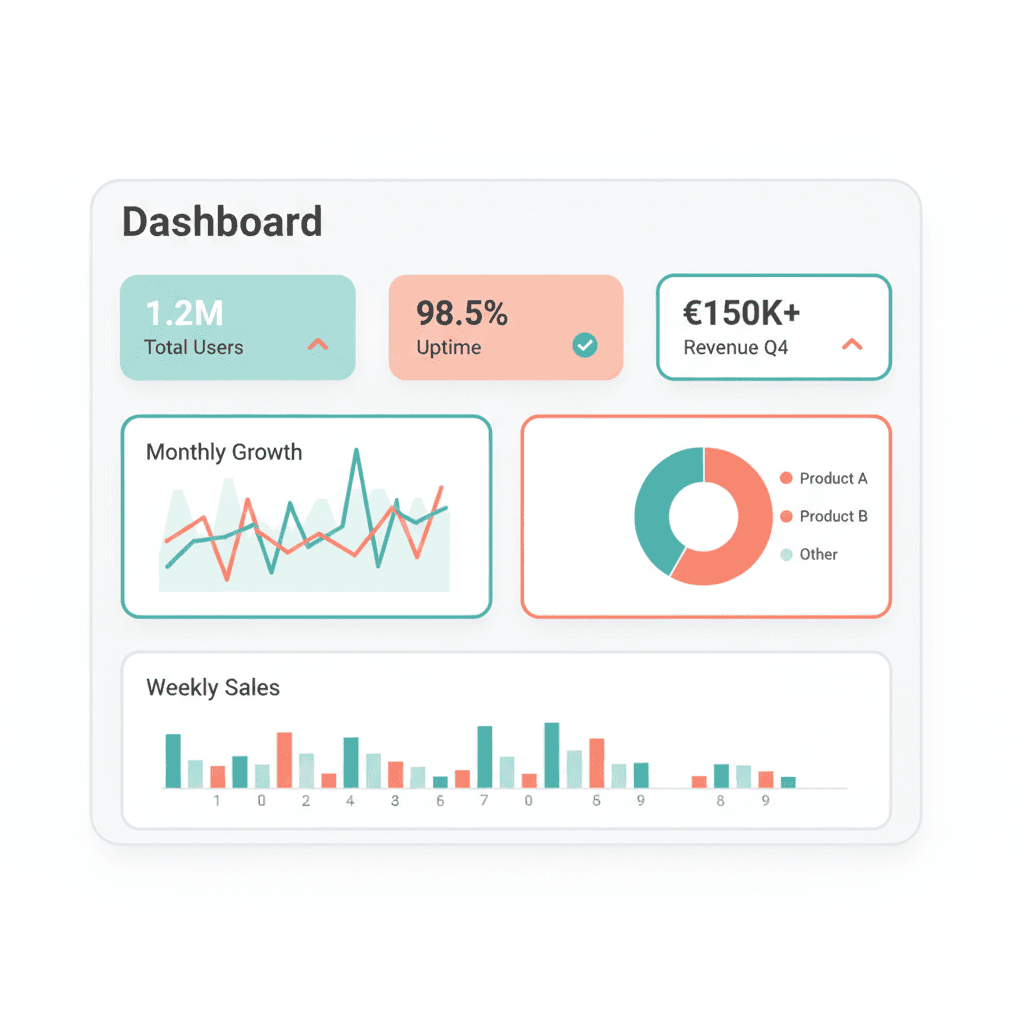 Carely dashboard showing practice metrics, pipeline chart, and stage distribution