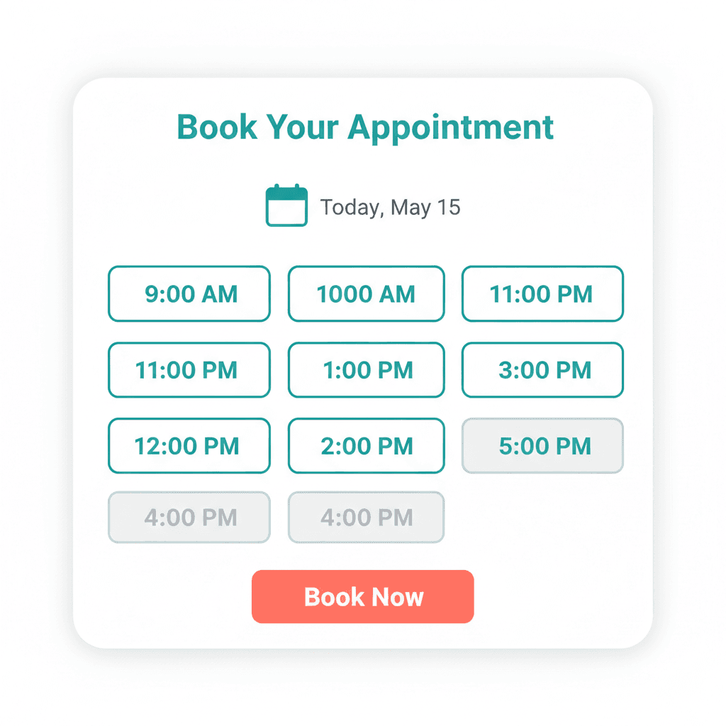 Automated reminder workflow showing SMS and email reminders before appointments